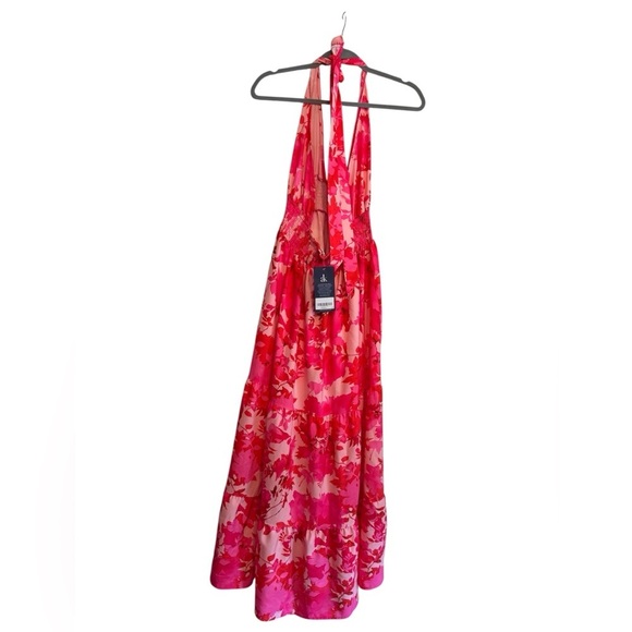 Anna-kaci Cross Neck Halter Printed Dress - Picture 4 of 7